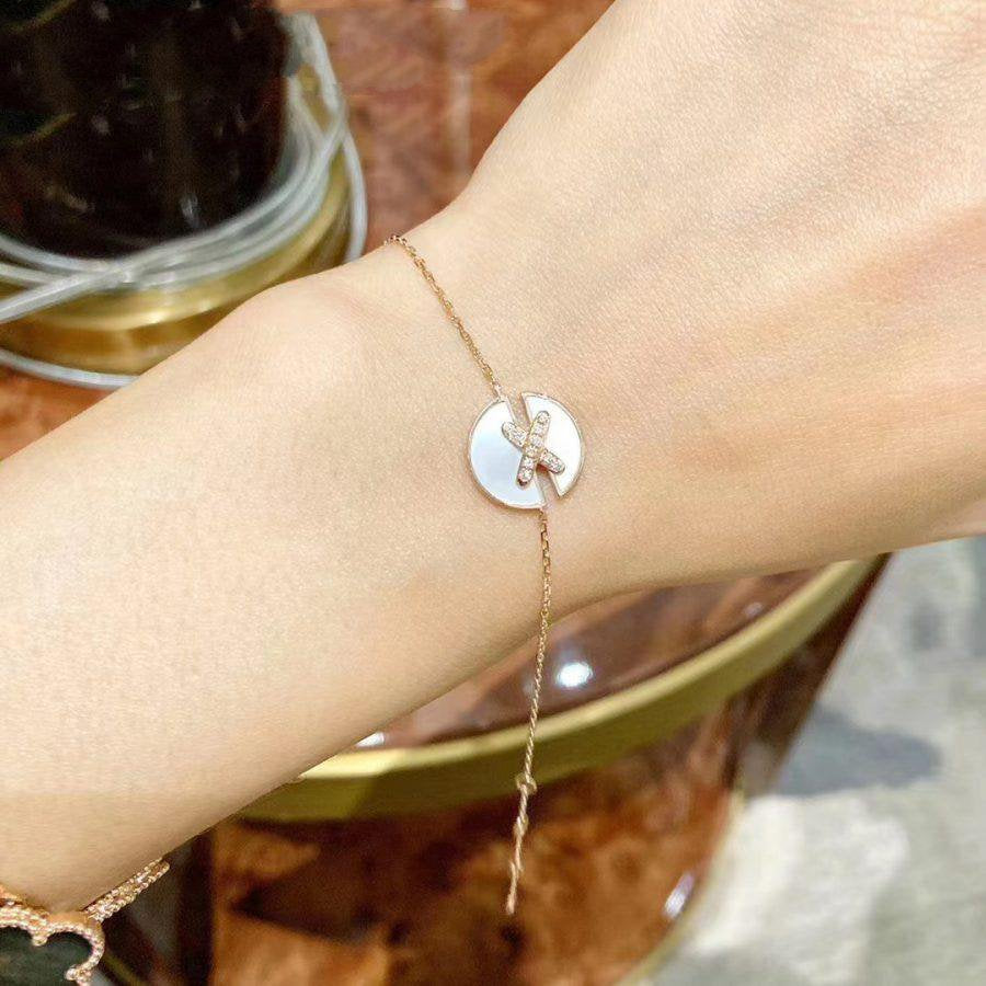 [Perla Lux]JEUX DE BRACELET MOP PINK GOLD DIAMONDS