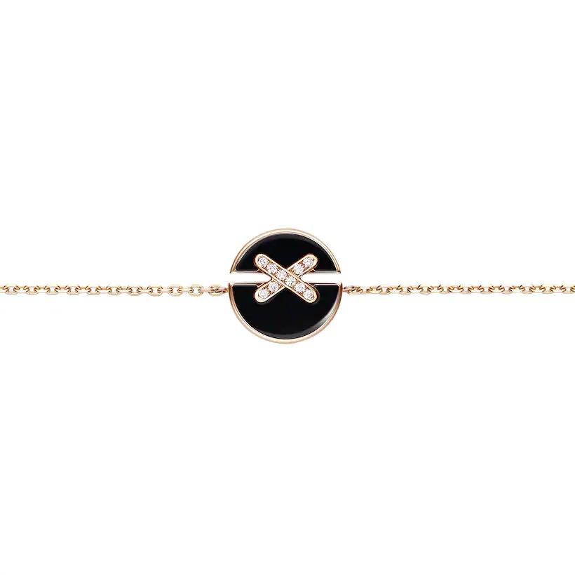 [Perla Lux]JEUX DE BRACELET ONYX PINK GOLD DIAMOND