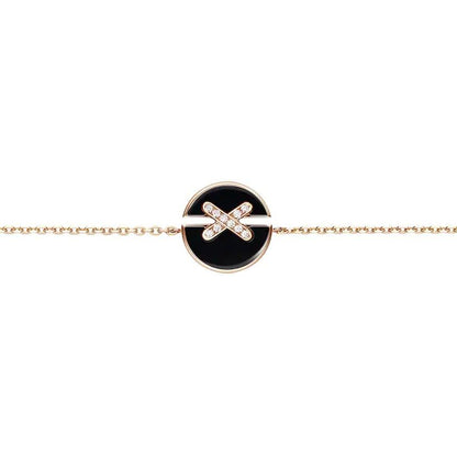 [Perla Lux]JEUX DE BRACELET ONYX PINK GOLD DIAMOND