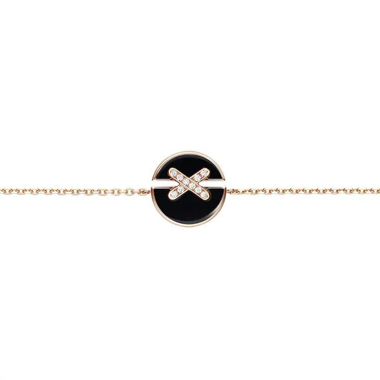 [Perla Lux]JEUX DE BRACELET ONYX PINK GOLD DIAMOND