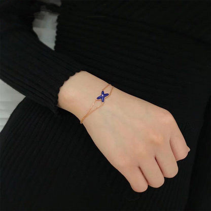 [Perla Lux]Hollow Design Four-Leaf Clover Flower Shape Ring