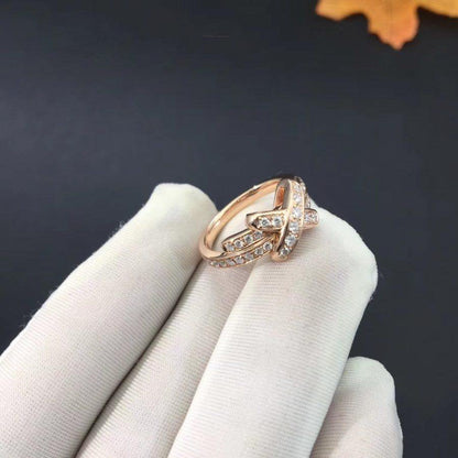 [Perla Lux]JEUX DE RING PINK GOLD DIAMOND