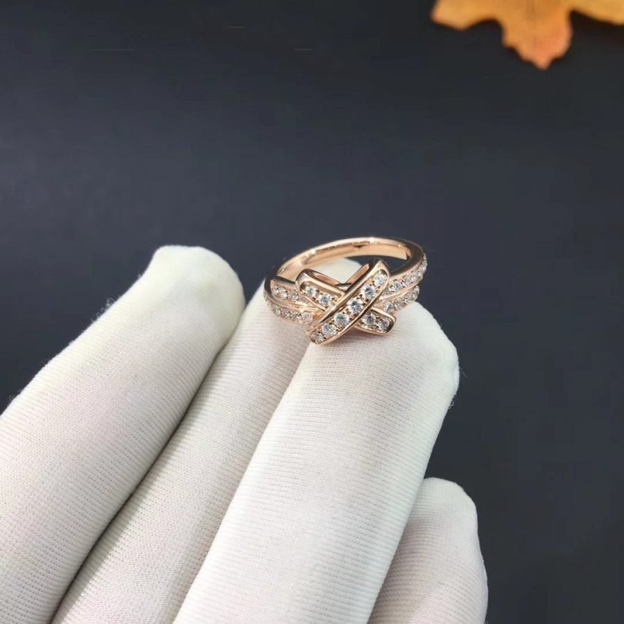 [Perla Lux]JEUX DE RING PINK GOLD DIAMOND