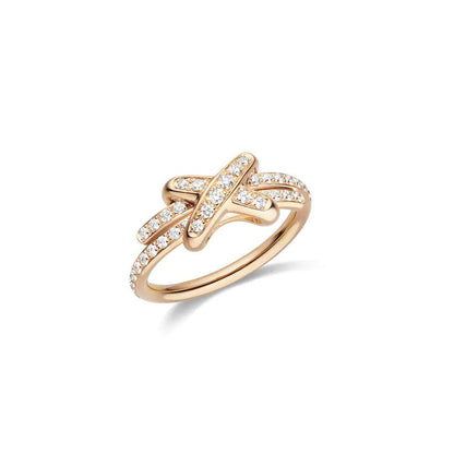 [Perla Lux]JEUX DE RING PINK GOLD DIAMOND