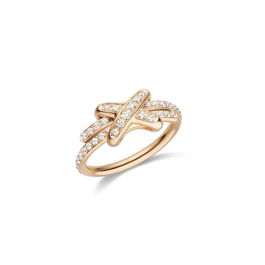 [Perla Lux]JEUX DE RING PINK GOLD DIAMOND