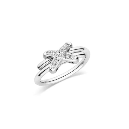 [Perla Lux]JEUX DE SILVER DIAMOND RING