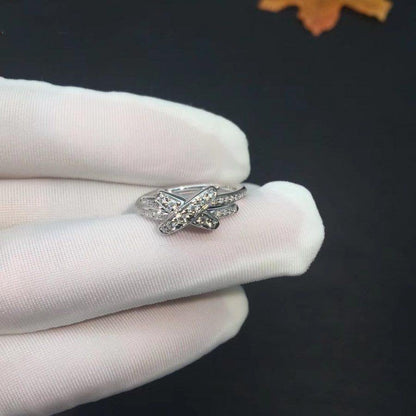 [Perla Lux]JEUX DE SILVER DIAMOND RING