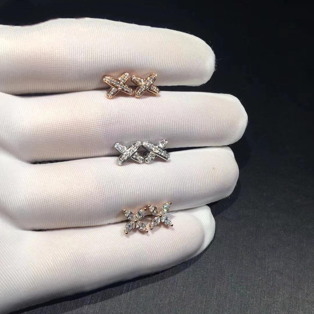 [Perla Lux]JEUX DE DIAMOND EARRINGS
