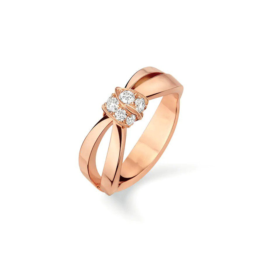 [Perla Lux]LIENS RING PINK GOLD DIAMOND