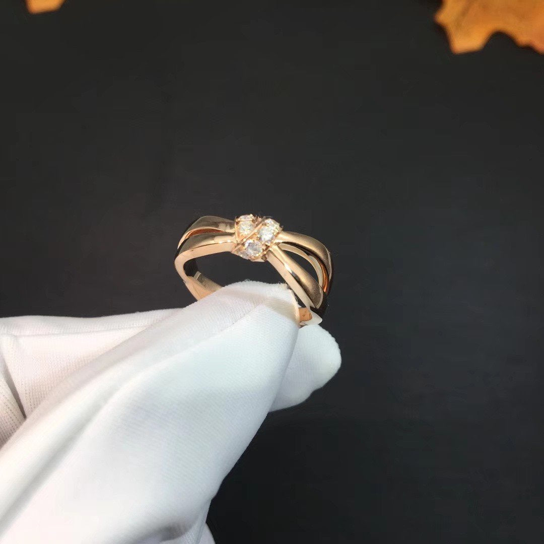 [Perla Lux]LIENS RING PINK GOLD DIAMOND