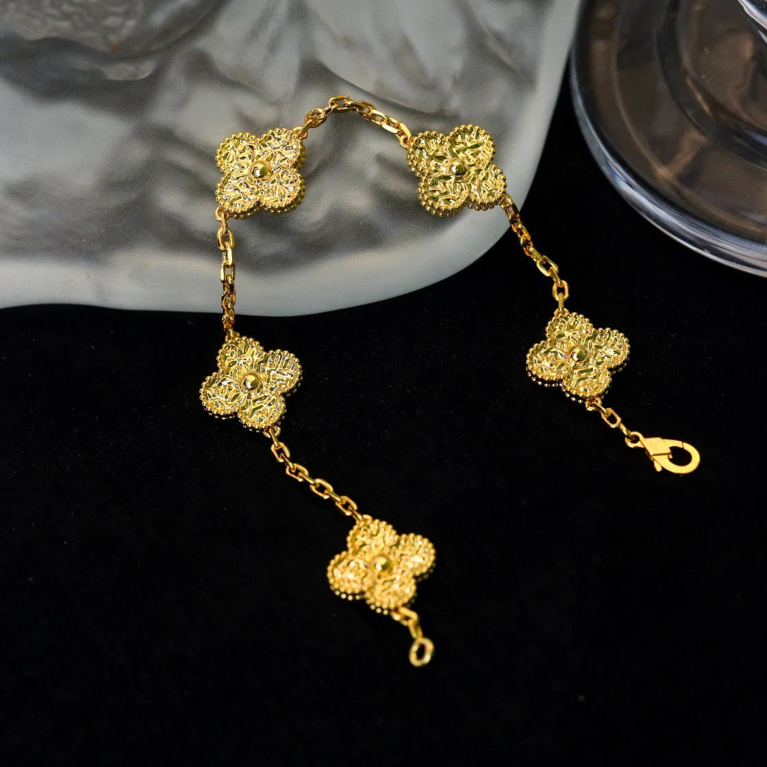 [Perla Lux]CLOVER 5 MOTIFS BRONZING BRACELET