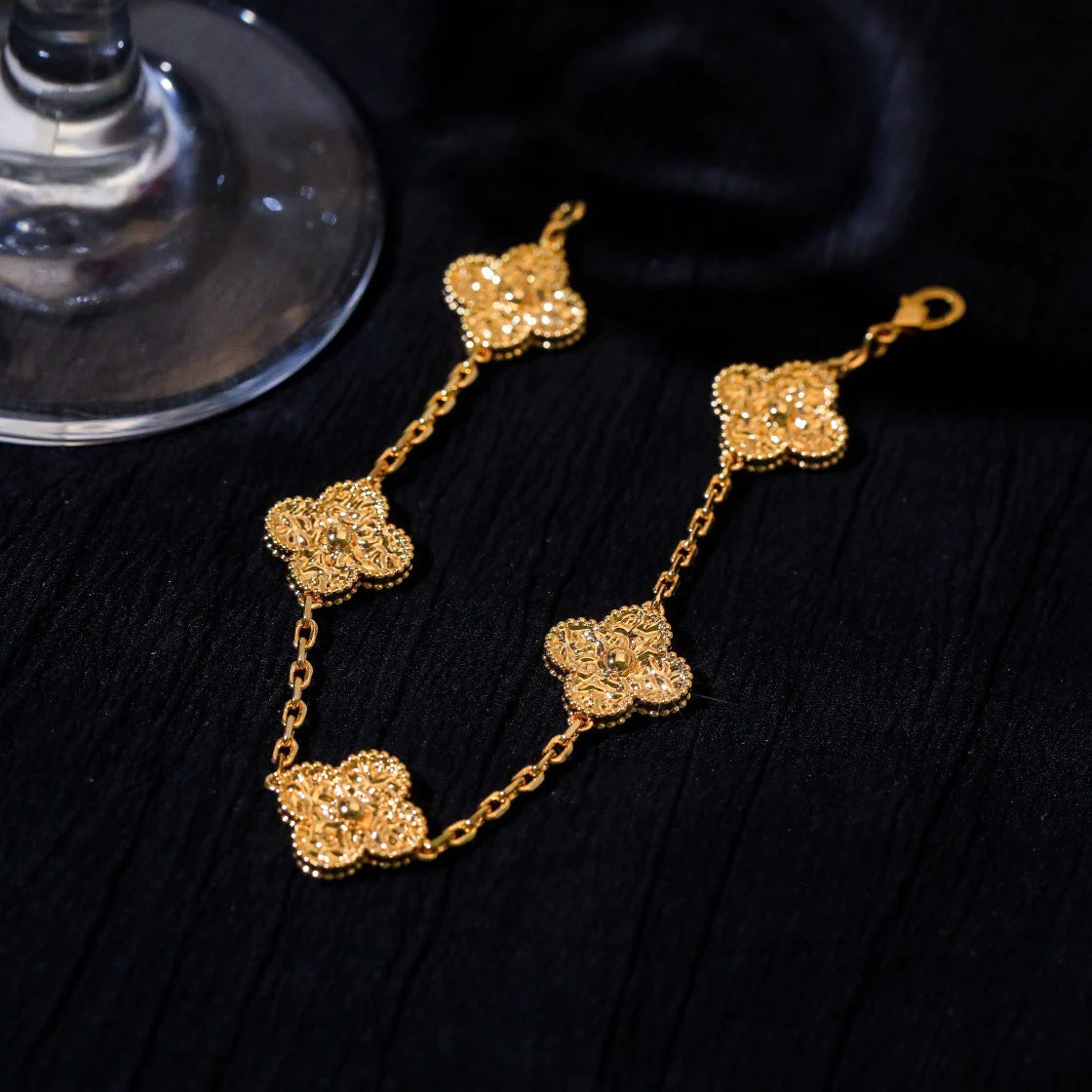 [Perla Lux]CLOVER 5 MOTIFS BRONZING BRACELET