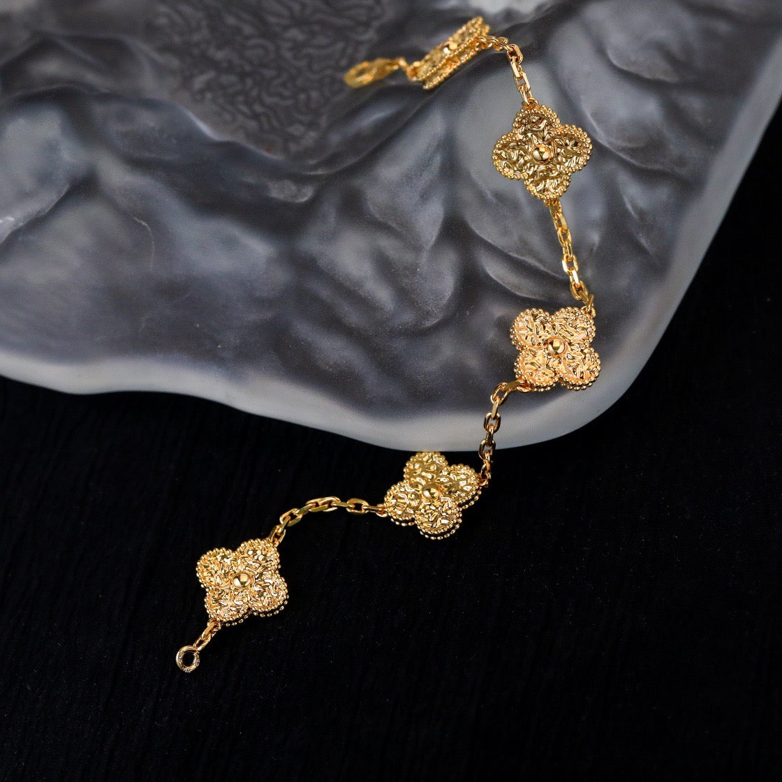 [Perla Lux]CLOVER 5 MOTIFS BRONZING BRACELET