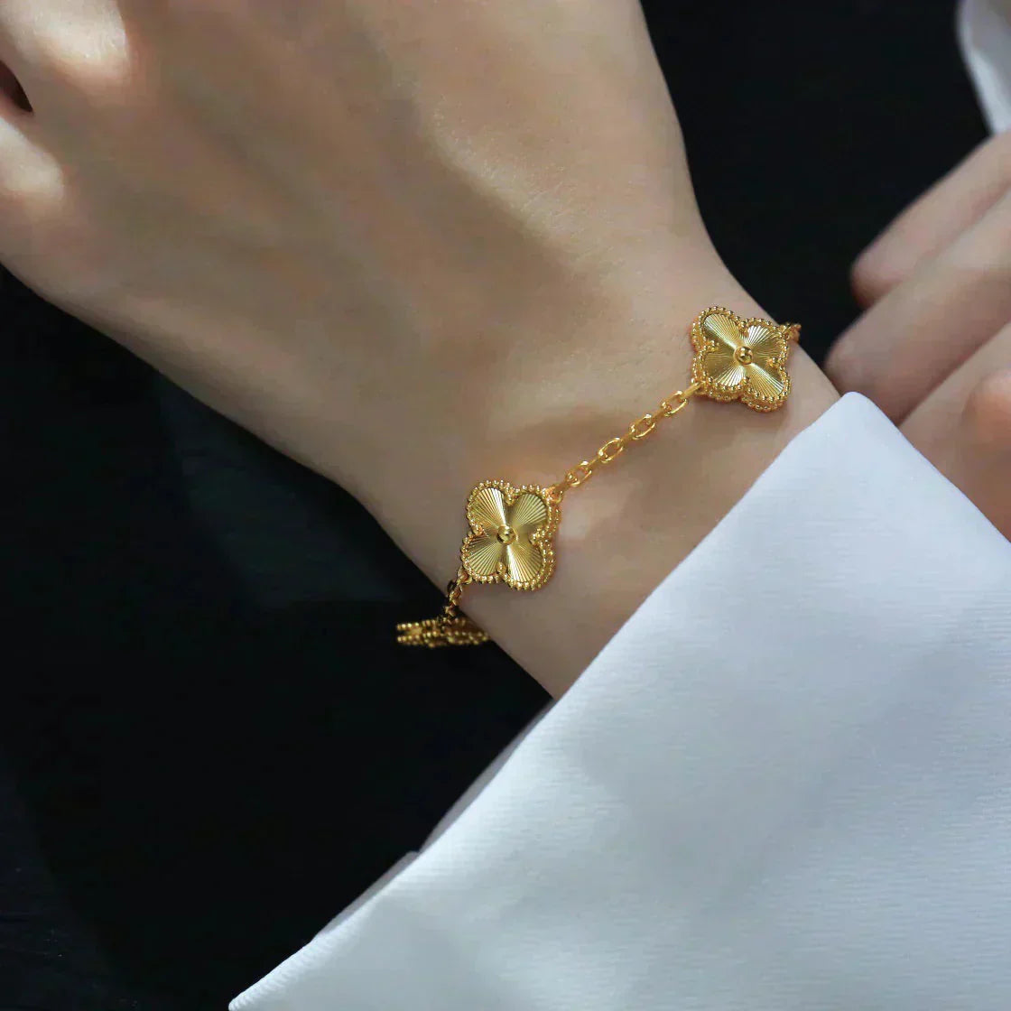 [Perla Lux]CLOVER 5 FLOWERS LASER BRACELET