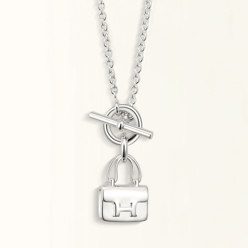[Perla Lux]POP H PEDANT SILVER NECKLACE