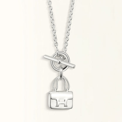 [Perla Lux]POP H PEDANT SILVER NECKLACE