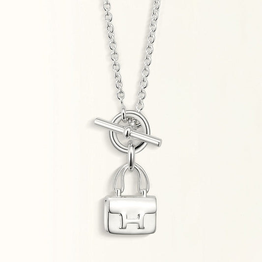 [Perla Lux]POP H PEDANT SILVER NECKLACE