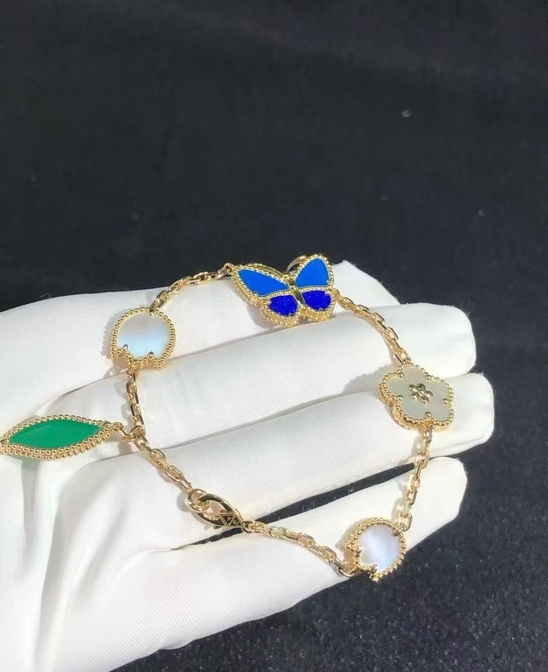 [Perla Lux]LUCKY SPRING BUTTERFLY 5 MOTIF BRACELET