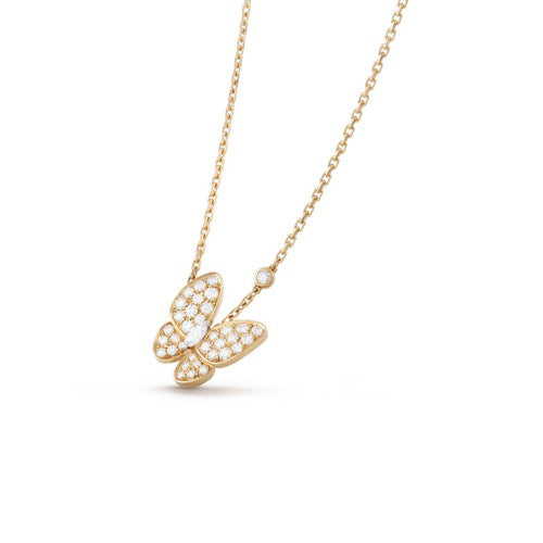 [Perla Lux]BUTTERFLY DIAMOND NECKLACE