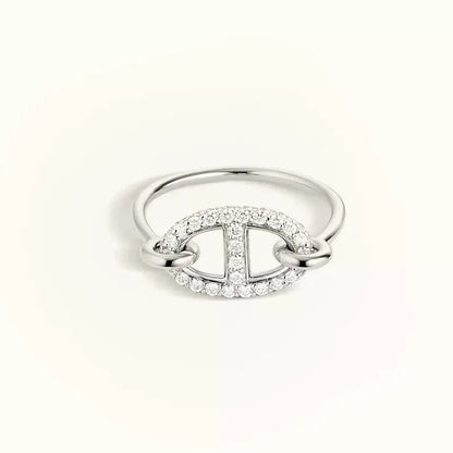 [Perla Lux]RONDE SMALL SILVER DIAMOND RING