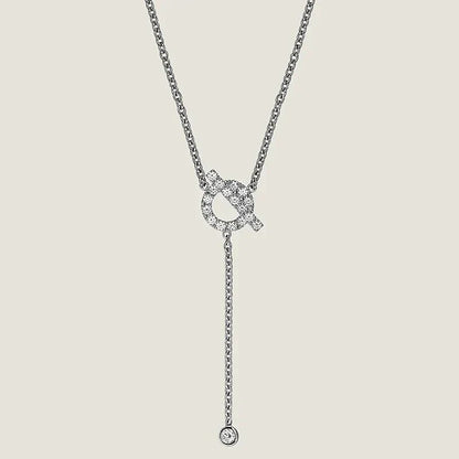 [Perla Lux]FINESSE SILVER DIAMOND NECKLACE
