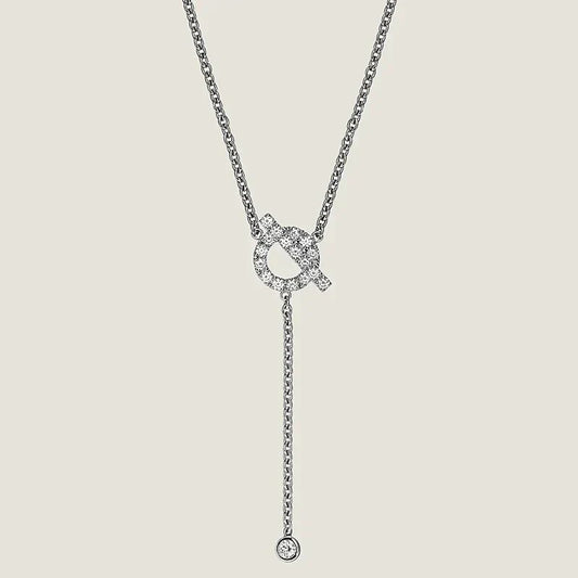 [Perla Lux]FINESSE SILVER DIAMOND NECKLACE