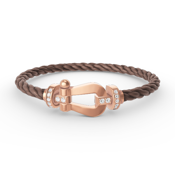 [Perla Lux]FORCE LARGE HORSESHOE HALF DIAMOND BRACELET ROSE GOLD