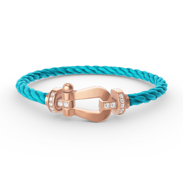 [Perla Lux]FORCE LARGE HORSESHOE HALF DIAMOND BRACELET ROSE GOLD
