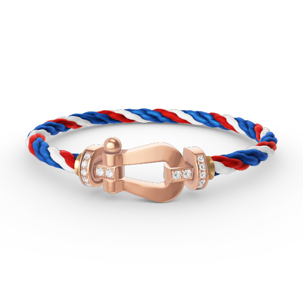 [Perla Lux]FORCE LARGE HORSESHOE HALF DIAMOND BRACELET ROSE GOLD