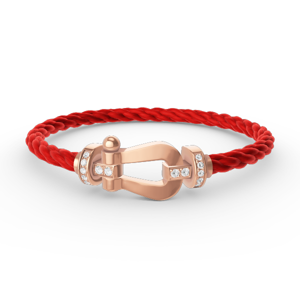 [Perla Lux]FORCE LARGE HORSESHOE HALF DIAMOND BRACELET ROSE GOLD