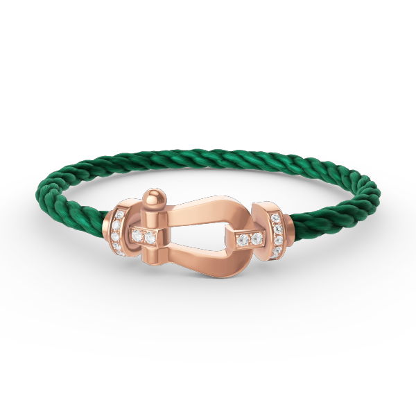 [Perla Lux]FORCE LARGE HORSESHOE HALF DIAMOND BRACELET ROSE GOLD
