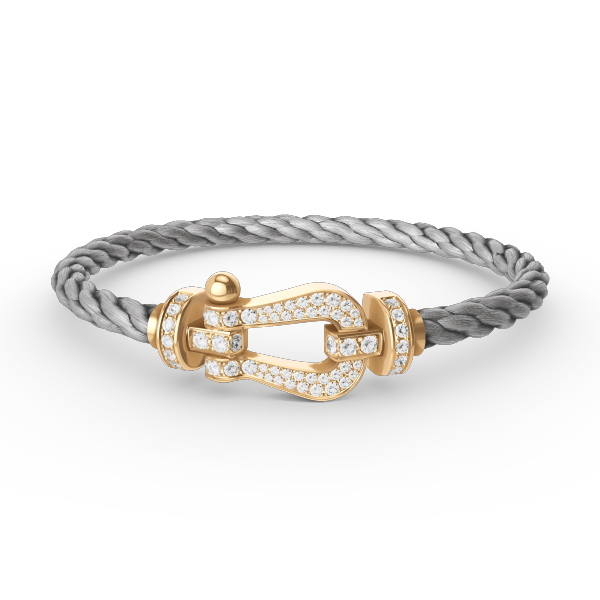 [Perla Lux]FORCE LARGE HORSESHOE FULL DIAMOND BRACELET GOLD