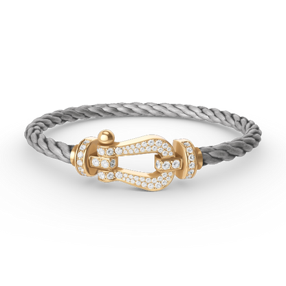 [Perla Lux]FORCE LARGE HORSESHOE FULL DIAMOND BRACELET GOLD