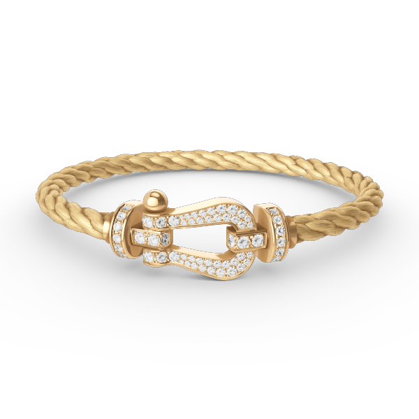 [Perla Lux]FORCE LARGE HORSESHOE FULL DIAMOND BRACELET GOLD
