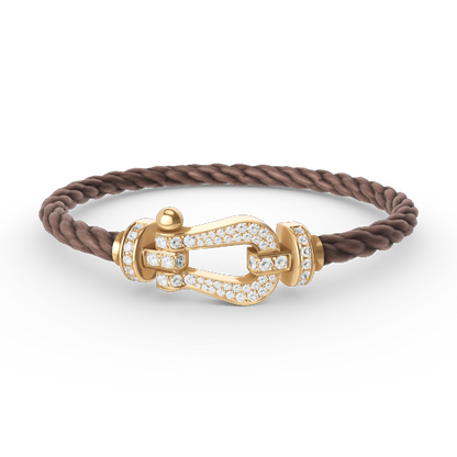 [Perla Lux]FORCE LARGE HORSESHOE FULL DIAMOND BRACELET GOLD