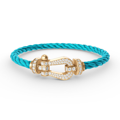 [Perla Lux]FORCE LARGE HORSESHOE FULL DIAMOND BRACELET GOLD