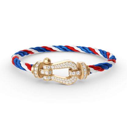 [Perla Lux]FORCE LARGE HORSESHOE FULL DIAMOND BRACELET GOLD