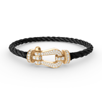 [Perla Lux]FORCE LARGE HORSESHOE FULL DIAMOND BRACELET GOLD