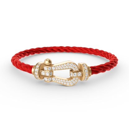 [Perla Lux]FORCE LARGE HORSESHOE FULL DIAMOND BRACELET GOLD