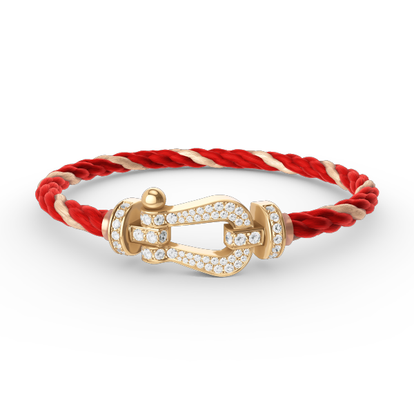 [Perla Lux]FORCE LARGE HORSESHOE FULL DIAMOND BRACELET GOLD