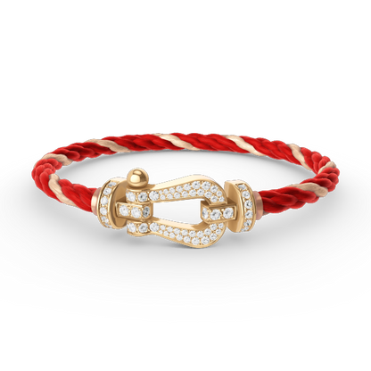 [Perla Lux]FORCE LARGE HORSESHOE FULL DIAMOND BRACELET GOLD