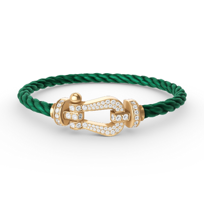 [Perla Lux]FORCE LARGE HORSESHOE FULL DIAMOND BRACELET GOLD