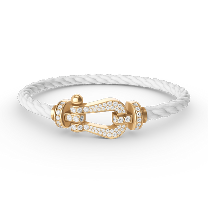 [Perla Lux]FORCE LARGE HORSESHOE FULL DIAMOND BRACELET GOLD