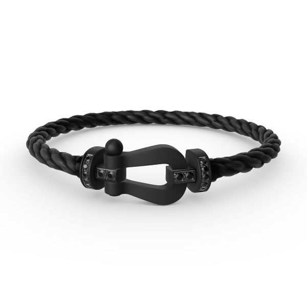 [Perla Lux]FORCE LARGE SERIES HORSESHOE BLACK SAMURAI BRACELET