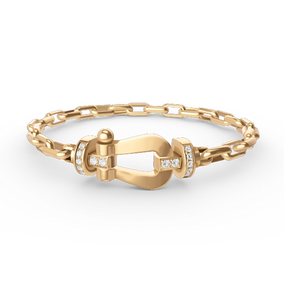 [Perla Lux]FORCE LARGE HORSESHOE CLASP  METAL BRACELET