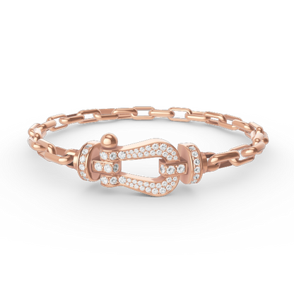 [Perla Lux]FORCE LARGE HORSESHOE CLASP  METAL BRACELET
