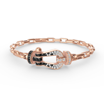 [Perla Lux]FORCE LARGE HORSESHOE CLASP  METAL BRACELET