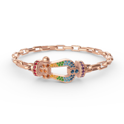 [Perla Lux]FORCE LARGE HORSESHOE CLASP  METAL BRACELET