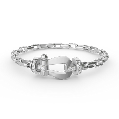 [Perla Lux]FORCE LARGE HORSESHOE CLASP  METAL BRACELET