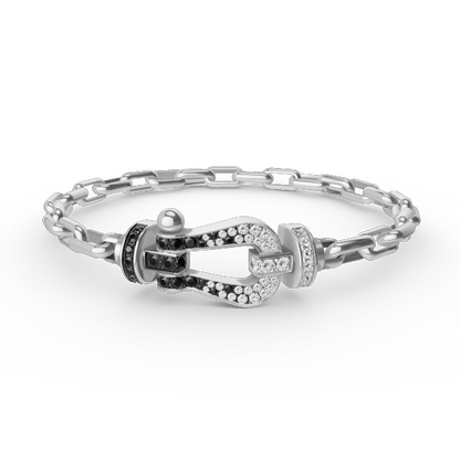 [Perla Lux]FORCE LARGE HORSESHOE CLASP  METAL BRACELET